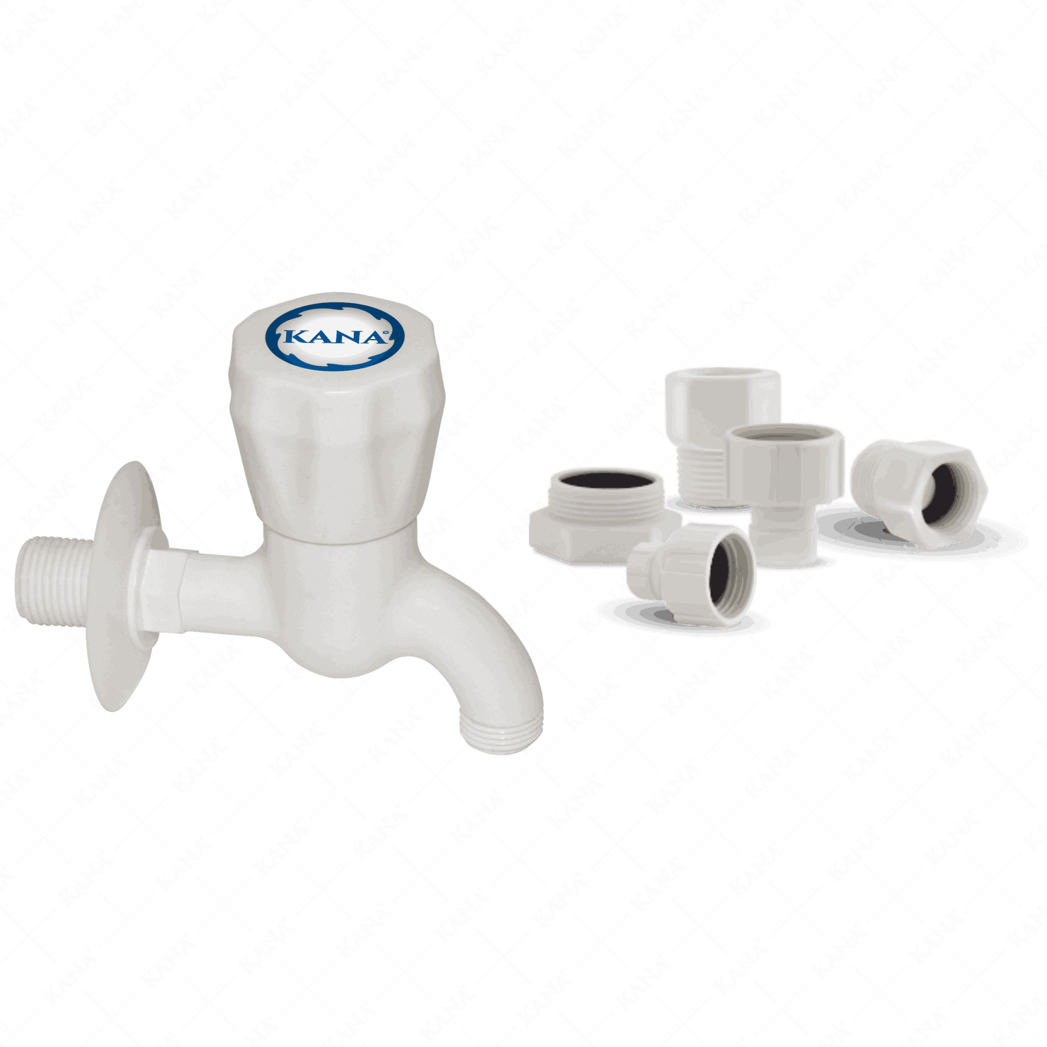 PTMT Washing Machine Bib Cock - White