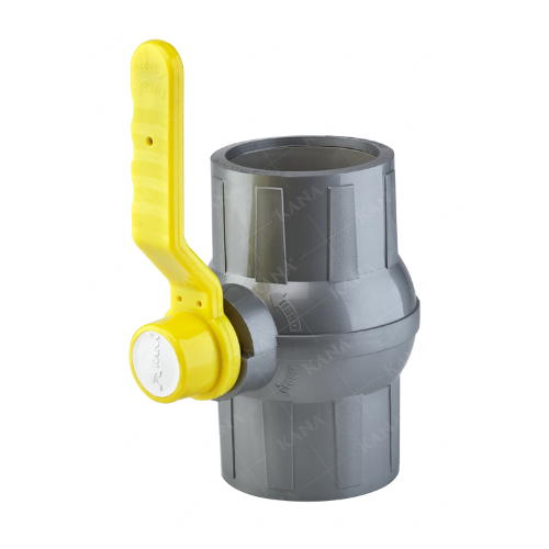 Gray PVC Ball Valve Metal Handle